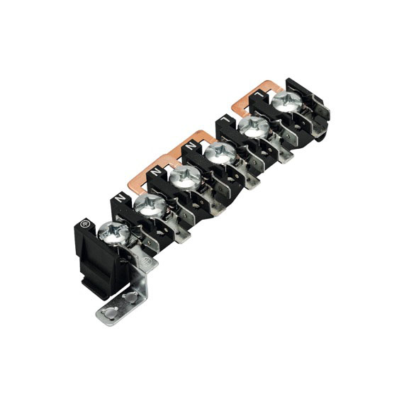 SCREW TO TAB TERMINAL BLOCK SNAP-IN WITH 5 POLES + GROUND KL350E WITH SHUNT