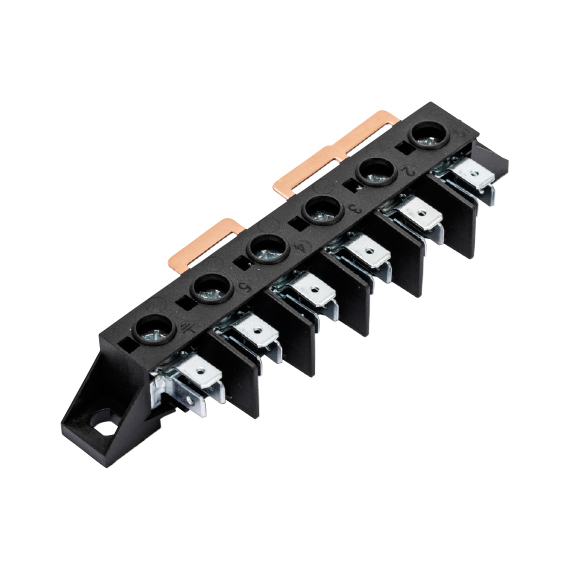 SCREW TO TAB TERMINAL BLOCK WITH 6 POLES KL116 WITH SHUNT